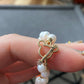 Natural Freshwater pearls with cuty bunny rabbit nanhong agate handmade Bracelet,gift for her