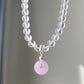 3 pieces Natural watermelon Tourmaline，Cube Amazonite,Donut Ring Purple Lithium,Kunzite Removable Charm Dangle Pendant