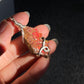 Natural raw Canadian Ammonite Freeform gemstone Pendant with 14k white gold wire