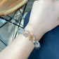 Four Season garden quartz PHANTOM CRYSTAL, Multi-color Phantom Quartz bead bracelet 12mm 13mm