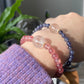 “Love Surround”Natural Tourmaline,Cordierite,Iolite,Aquamarine,Strawberry quartz,Citrine,Rutilated Quartz,Kunzite Couples Bracelet,Valentine's Day Gift