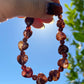 Natural Red Copper Rutilated Quartz Full of rutilated heart shape bead bracelet 12mm