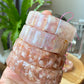 TOP Grade Nature Sakura Agate cherry blossom flower Rectangle bangle bracelet