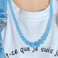 Natural Aquamarine Ocean Blue sky blue Mixed size Bead Healing Crystal Necklace 5-13MM,gift for her