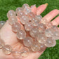 AAAA+ Natural super clear Rutilated Quartz，silky Rutilated smooth round bead bracelet gift for her, gift for mom