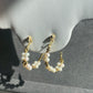 Natural Fresh water Pearls 14k gold filled wire pearl hoop princess earrings