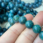High Grade Raw Red Green Epidote gemstone green treasure ruby zoisite smooth round bead bracelet 9mm 10mm 11mm 12mm 13mm
