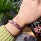 AAAA grade cat eyes luxury natural purple Lepidolite Heart shape bracelet, Mica Rutilated Quartz gift for her,Valentine's Day