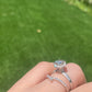 Certificated 1.0 ct. Champagne Moissanite flower heart hollow out Sterling silver wedding ring  with box,gift for her,anniversary gift