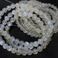 Sri Lanka AAAA grade blue illuminate nature rainbow moonstone bead 6mm+ 7mm+