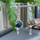 Natural High Grade Blue Pietersite flash lacy shinning Star 14K white gold wire Space planet Removable Earring Pendant