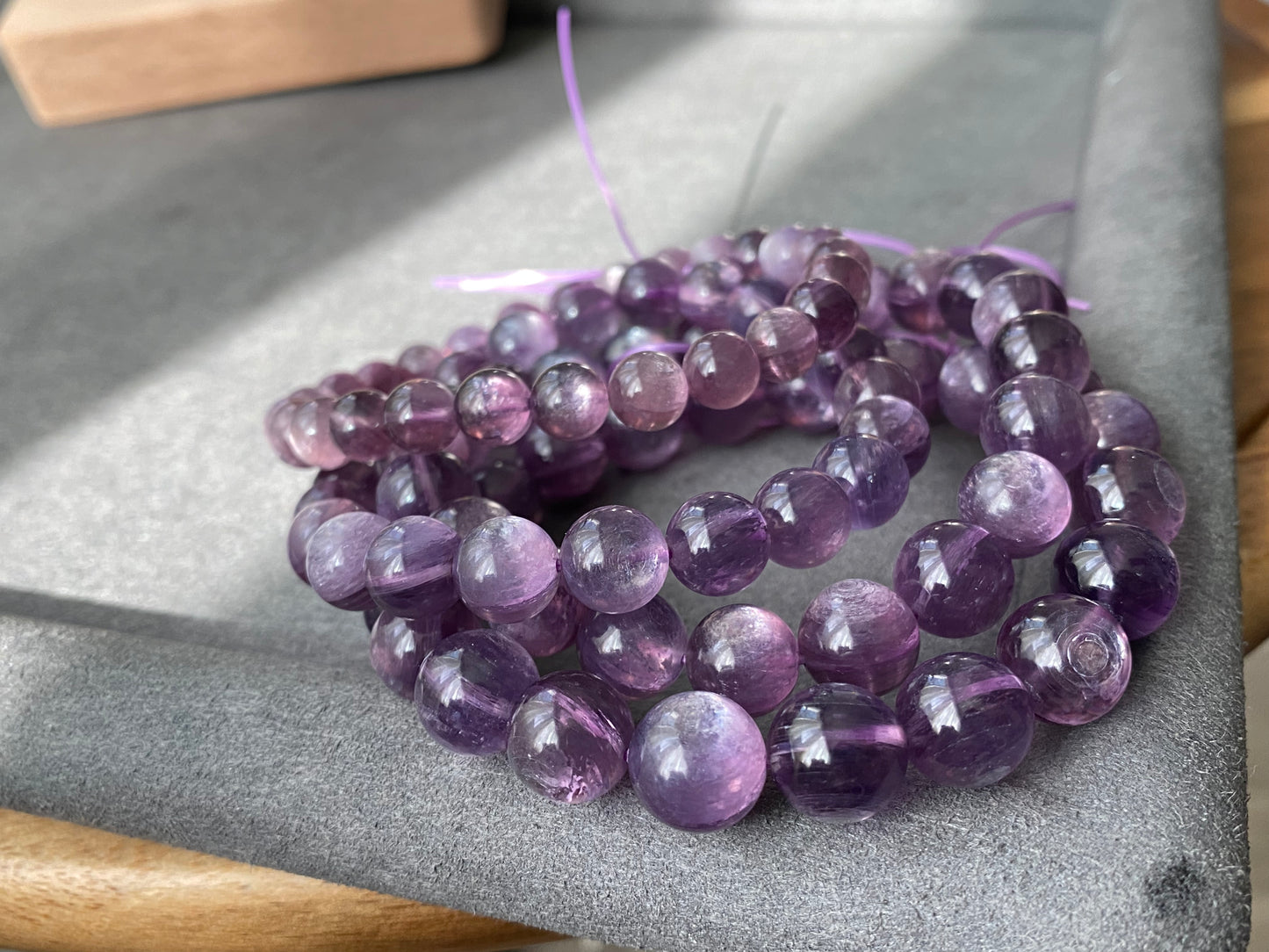 AAAAA grade cat eyes luxury purple Lepidolite,woman bracelet, nature smoothy round gemstone bead bracelet