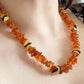 Made Friend Price Natural Genuine Baltic Amber Big Nuggets chips Mixed Color  Irregular Bead Necklace
