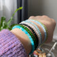 $20 FOR 2 Natural Gemstone Faceted, Blue Apatite,Aquamarine,prehnite,white crystal, Black spinel, Diopside Bracelet, Bridesmaid Gifts