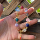 sunstone，rose quartz，Blonde crystal，Turquoise ，Amethyst，Rhodonite，Black Rutilated ，Lapis Lazuli，aquamarine all in one bracelet