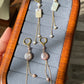 Premium AAA+ freshwater baroque rectangle round drop dangle handmade earring, Bridesmaids Gifts