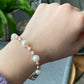 Natural Freshwater Pearl White round 8-9MM mix with Purple pink Freshwater pearls Bracelet,wedding Bracelet