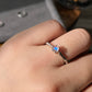 Top Gem Grade India Rainbow moonstone Sterling silver adjustable Ring