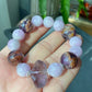 Natural Raw Ametrine Purple Lithium Amethyst Purple Phantom Lilac Mixed Design Bracelet