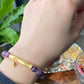 Natural Amethyst Bamboo Butterfly Hanfu made to order bracelet,Valentine Gifts 7mm+