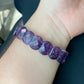 Natural Amethyst oval diamond cut brillian shin Purple Crystal Bracelet bangle bracelet bead