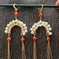 Natural Freshwater pearls Traditional chinese Opera Daomadan Head shape dangle drop earring,handmade earring, gift for her