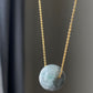 Natural A Donut Hetian Jade,serpentine JadeAdjustable Necklace,Peace Buckle,handmade necklace
