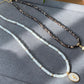 Natural White or Black Shinning Mother of pearls Barrel Shape Flower,Heart Necklace