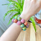 Museum of Art China lacquer Coated on black and ebony and mother of pearl Bead Bracelet 20mm