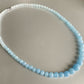 Natural Aquamarine Ocean Blue sky blue gradient Mixed size Bead Healing Crystal Necklace 5-13MM,gift for her