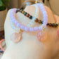 natural raw yanyuan agate Hand Carved cat paw,kitten paw bracelet charm necklack charm