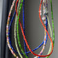 Natural Faceted Gemstone,Green Diopside,Tourmaline,Peridot,lapis lazuli,South Red Agate,Triple Wrap Bracelet,Long necklace