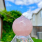 Hight grade 76MM Natural Rose quartz Sphere，Quartz Crystal Ball,Crystal Healing Divination ball,Led light stander