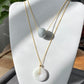 Natural A Donut Hetian Jade,serpentine JadeAdjustable Necklace,Peace Buckle,handmade necklace