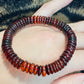 Natural Myanmar Blood amber saucer shape handmade bracelet,gift for her,gift for him