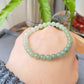 Rare Good Grade  Nephrite Hetian Jade Biyu ,Round Gradient Green Bracelet 6MM