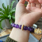 Natural Amethyst design with butterfly handmade bracelet,custom bracelet，gift for her