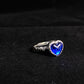Gibeon Meterite ring, Sterling silver blue gray Anniversary Tungsten ring, gift for her,gift for him