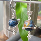 Natural High Grade Blue Pietersite flash lacy shinning Star 14K white gold wire Space planet Removable Earring Pendant