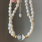 Natural freshwater super shinning irregular double Baroque Pearls with facted White crystal Beaded Bracelet, wedding bracelet,Anniversary Gift