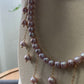 Natural freshwater pearls lavender pink dangle drop choker necklace,handmade necklace,wedding gift,Bridesmaid Gifts