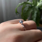 Natural Blue Topaz Statement Ring, Sterling Silver Birthday Ring Promise, Anniversary Ring for Women, Mother's Day Gift