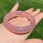 TOPPEST Silky Fire illuminate Rose Quartz Bangle Bracelet,gemstone Rose Quartz Crystal Bangle,gift for her,gift for Mother,Lover