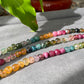 Rare Find High Grade  color standard irregular nuggets watermelon Rainbow Tourmaline Bead Bracelet 6mm,sterling silver,gift for herm