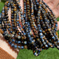 Rare High quality Natural High Grade Blue Pietersite flash lacy shinning round shape long  bracelet /necklace 4mm+,gift for him