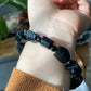 Natural Raw Protection Black Tourmaline Crystals,Meditation Stones,Yoga Crystals Raw Healing Stones Bead Bracelet