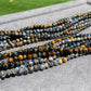 Rare High quality Natural High Grade Blue Pietersite flash lacy shinning round shape long  bracelet /necklace 4mm+,gift for him