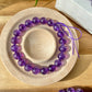 AAAA High Quality Natural Amethyst Brazil round bead bracelet,Deep purple  7mm 8mm 9mm 11mm 13mm