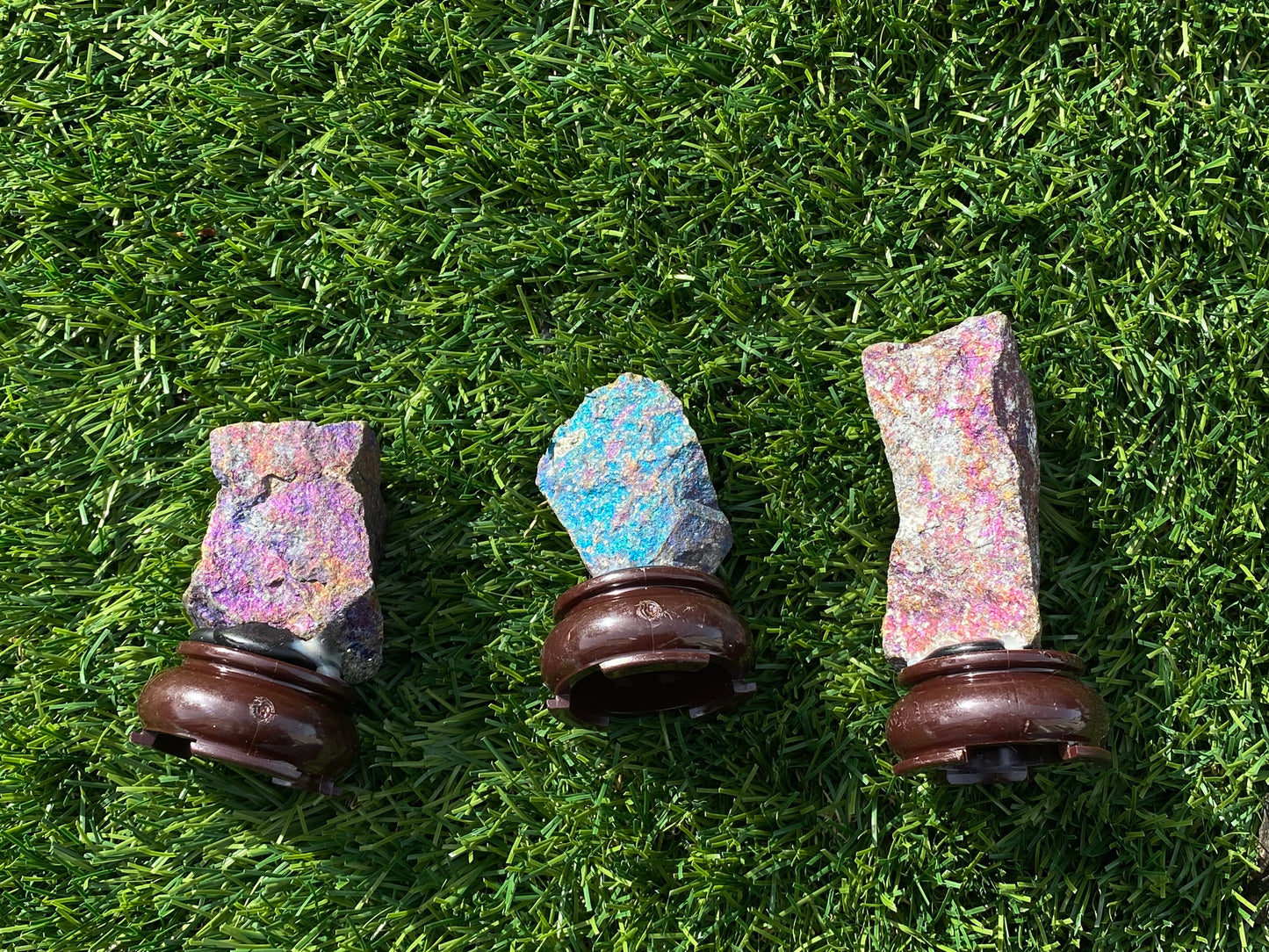 Electroplated Stone Rainbow Color Mermaid Rock Points