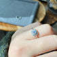 Top Gem Grade India Rainbow moonstone Sterling silver adjustable Ring